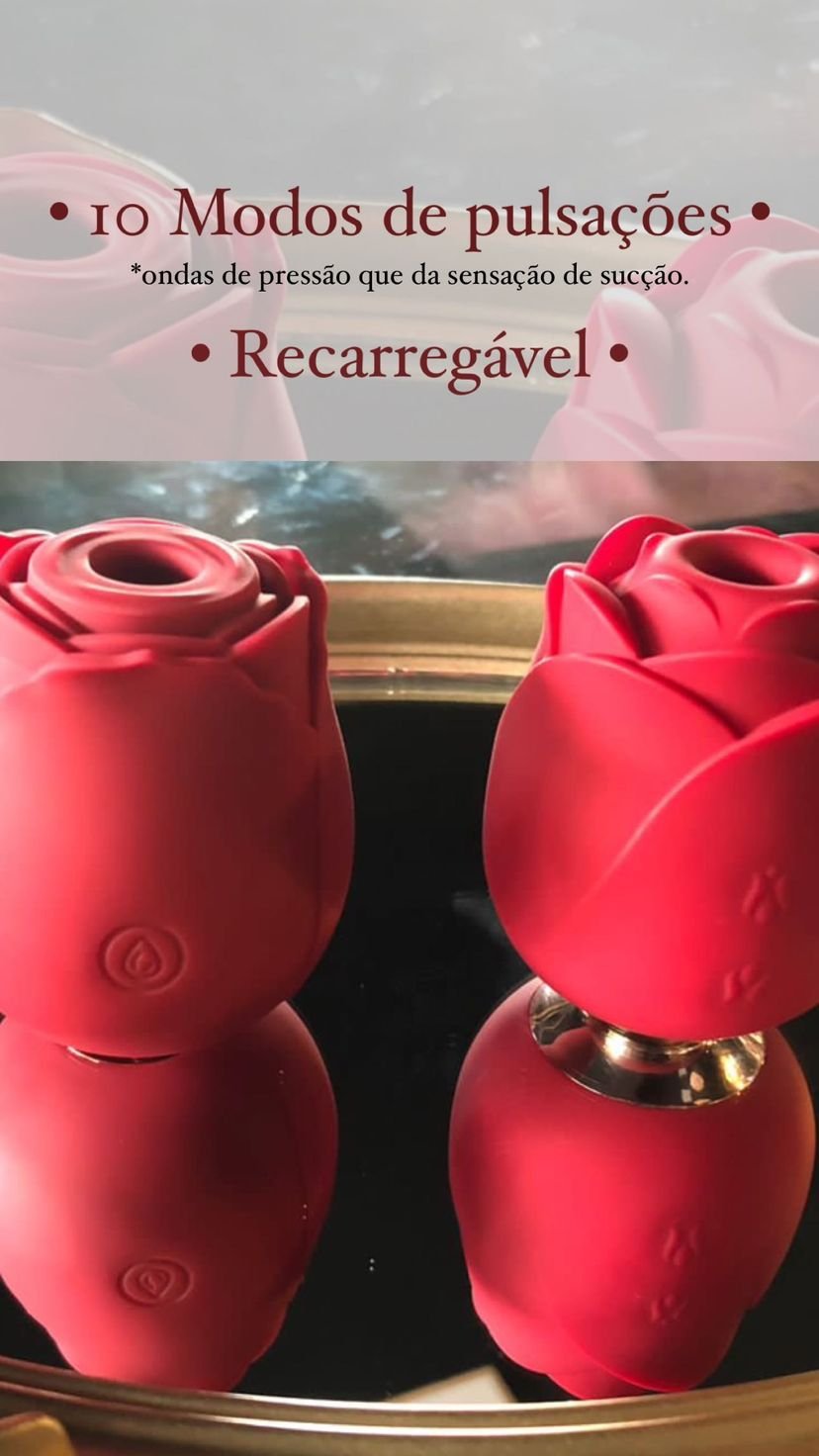 Rosa Estimuladora de Clitóris com Pulsação