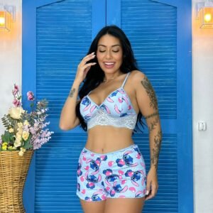 Pijama Stitch Coração