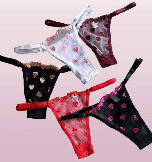 Calcinha Coração - Cores